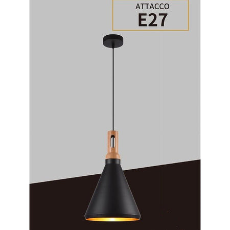Lampadario A Sospensione Stile Industriale In Metallo Pendente A Cono E27 A94