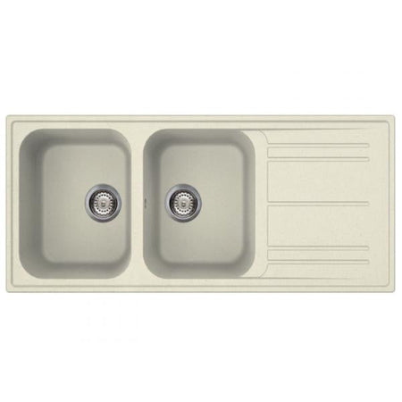 Smeg Lavello Reversibile Due Vasche E Gocciolatoio Panna Lz116p
