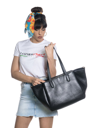 Reda - Borsa da Donna In Vera Pelle Nera
