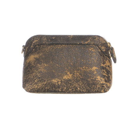 Asia - Borsa da Donna Giallo Effetto Graffiato Effetto Graffiato  In Vera Pelle
