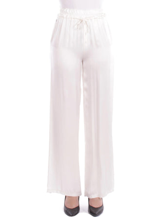 Manila Grace Pantaloni Beige da donna