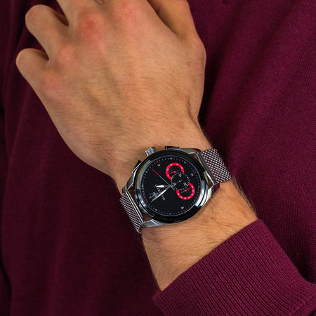 Orologio MASERATI uomo Traguardo cronografo acciaio / nero