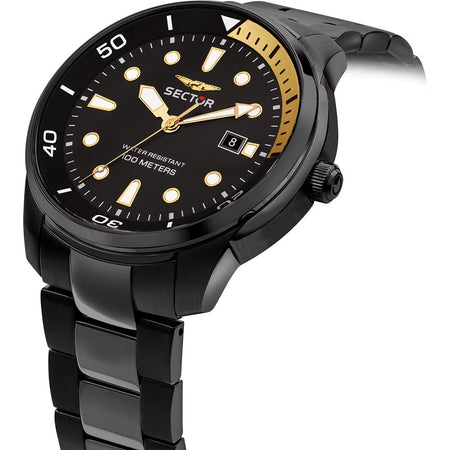Orologio SECTOR uomo Oversize datario acciaio nero