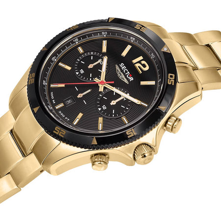 Orologio SECTOR uomo 650 cronografo acciaio dorato / nero