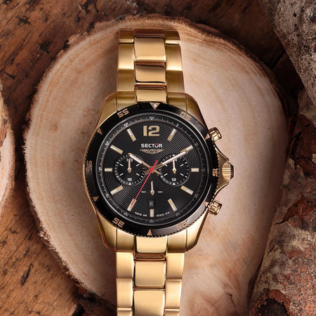 Orologio SECTOR uomo 650 cronografo acciaio dorato / nero