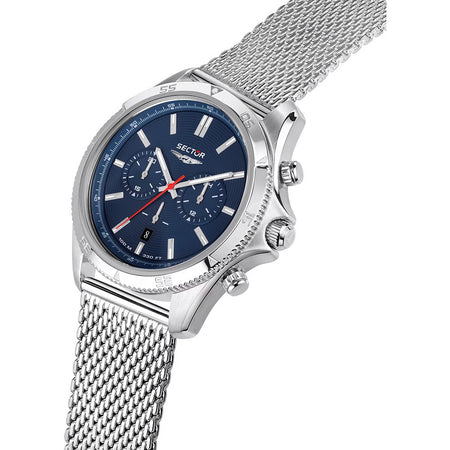 Orologio SECTOR uomo 650 cronografo acciaio mesh / blu