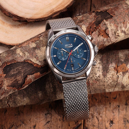 Orologio SECTOR uomo 650 cronografo acciaio mesh / blu