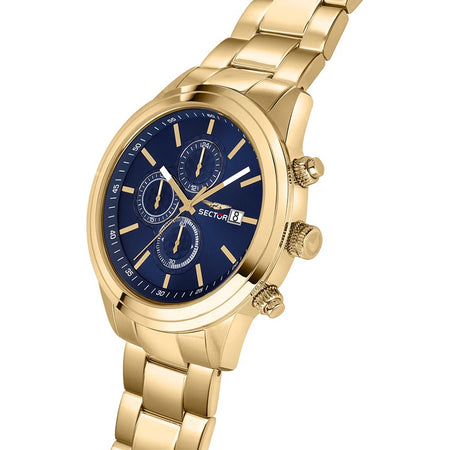 Orologio SECTOR uomo 670 cronografo acciaio dorato / blu