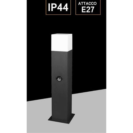 Lampione Esterno Con Sensore Movimento E27 Lampada Da Terra Lampioncino Ip44 H440