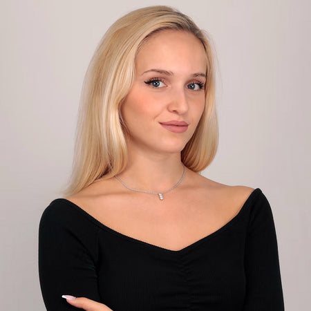 Collana MORELLATO Scintille acciaio rodiato argento / 3 zirconi