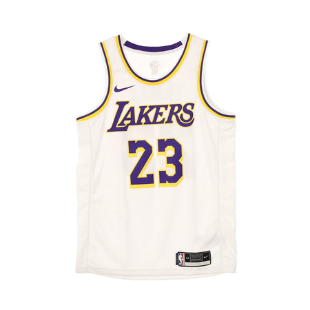 NIKE NBA Canotta Basket Uomo Nba Swingman Jersey Association Edition 2020 No 23 Lebron James Loslak White da uomo