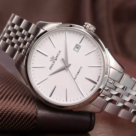 Orologio PHILIP WATCH uomo Roma Automatico acciaio / bianco