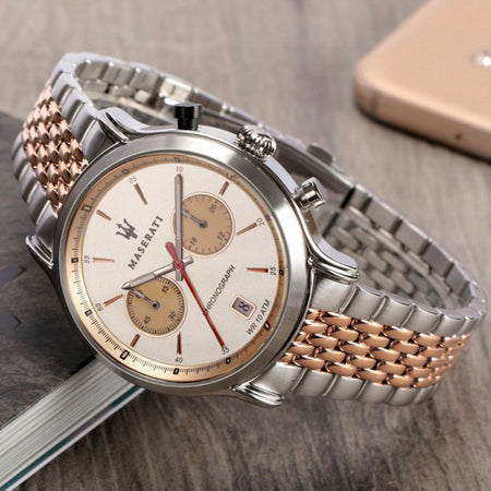 Orologio MASERATI uomo Legend cronografo acciaio / oro rosa