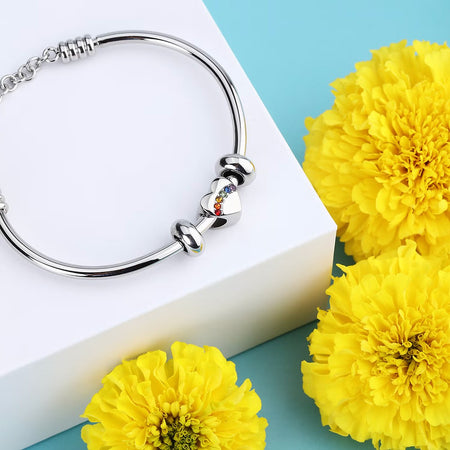 Bracciale MORELLATO donna Drops bangle acciaio / cuore color