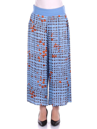Manila Grace Pantaloni Celeste da donna