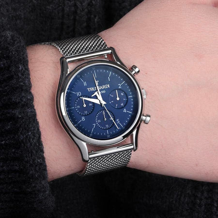 Orologio TRUSSARDI uomo T-Light multi funzione acciaio / blu