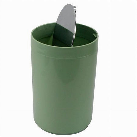 Pattumiera Cestino Secchio Rifiuti Verde Arredo Bagno Coperchio Basculante 79879