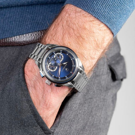 Orologio MASERATI uomo Traguardo cronografo acciaio / blu