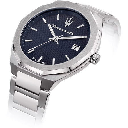 Orologio MASERATI uomo Stile datario acciaio / blu