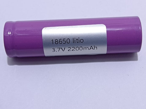 Batterie Litio 18650 3,7V Testa Piatta 2200mah Pacchi Batterie Torcia Ricambio