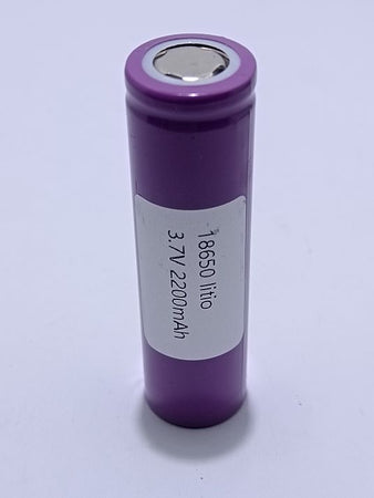 Batterie Litio 18650 3,7V Testa Piatta 2200mah Pacchi Batterie Torcia Ricambio
