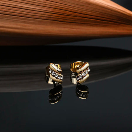 Orecchini MORELLATO donna Torchon acciaio dorato / cristalli