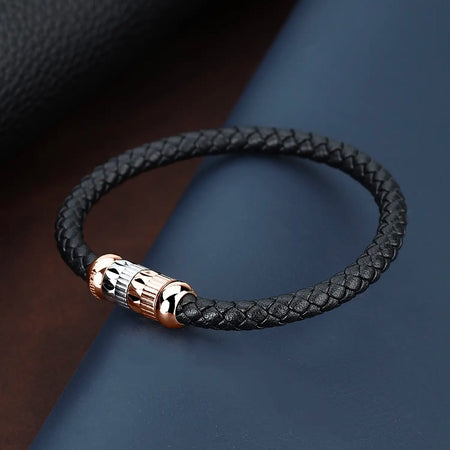 Bracciale MORELLATO uomo Moody nero / acciaio / oro rosa