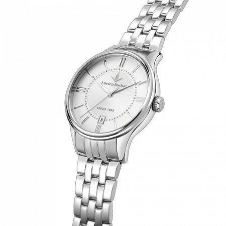 Orologio LUCIEN ROCHAT donna Charme data acciaio / bianco