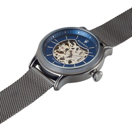 Orologio MASERATI uomo Epoca Automatico acciaio nero / blu
