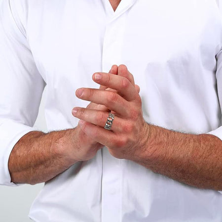 Anello MORELLATO uomo Catene acciaio intrecciato