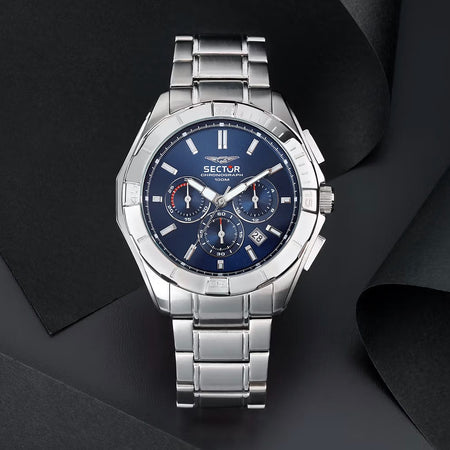 Orologio SECTOR uomo 790 cronografo acciaio / blu