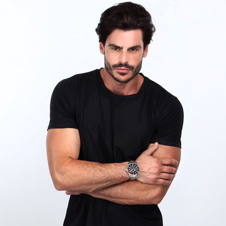 Orologio SECTOR uomo Oversize cronografo acciaio nero / rosso