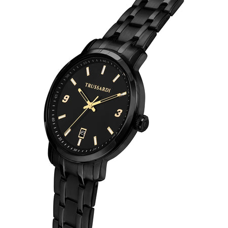 Orologio TRUSSARDI uomo T-couple data acciaio nero
