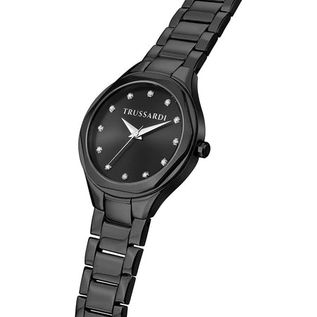 Orologio TRUSSARDI donna Brink Diamond acciaio nero