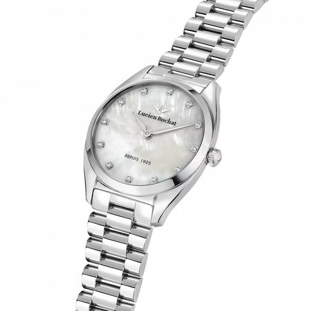 Orologio LUCIEN ROCHAT donna Mademoiselle Diamond acciaio / madreperla