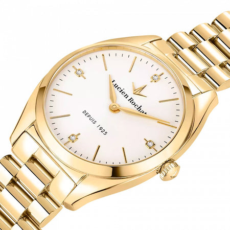 Orologio LUCIEN ROCHAT donna Mademoiselle Diamond dorato / bianco