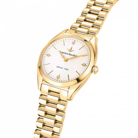 Orologio LUCIEN ROCHAT donna Mademoiselle Diamond dorato / bianco