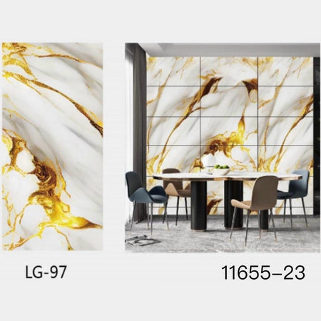 Pannello Adesivo Effetto Marmo Perlato Dorato Pareti Paraschizzi 300x60cm Stanza