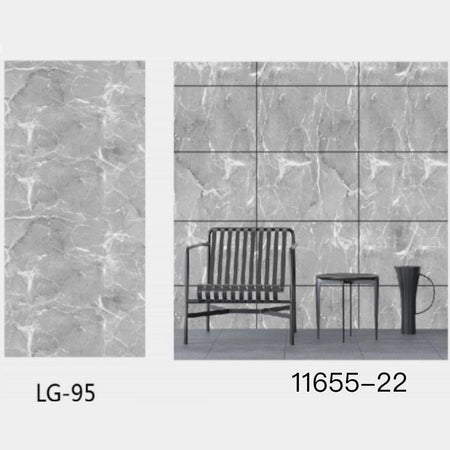 Pannello Adesivo Effetto Marmo Grigio Pareti Paraschizzi 300x60 Cm Stanza Cucina