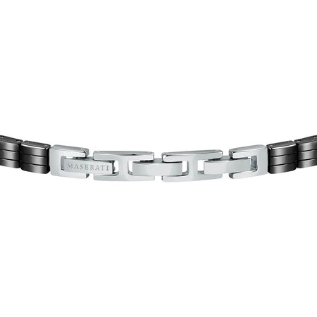 Bracciale MASERATI uomo acciaio e ceramica nera