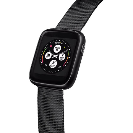 Smartwatch SECTOR S-04 acciaio mesh nero + cuffie wireless