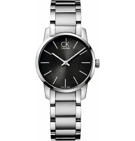 Orologio CALVIN KLEIN donna City solo tempo acciaio / nero
