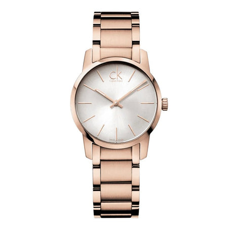 Orologio CALVIN KLEIN donna City solo tempo oro rosa / bianco