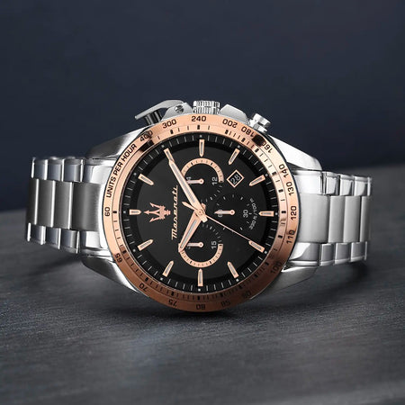 Orologio MASERATI uomo Traguardo cronografo acciaio / nero Limited Edition