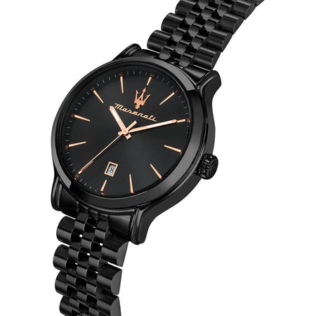 Orologio MASERATI uomo Epoca datario acciaio nero Limited Edition