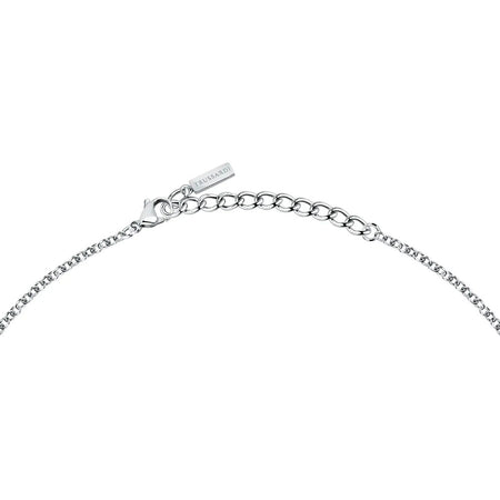 Collana TRUSSARDI donna T-Logo acciaio / cristalli bianchi