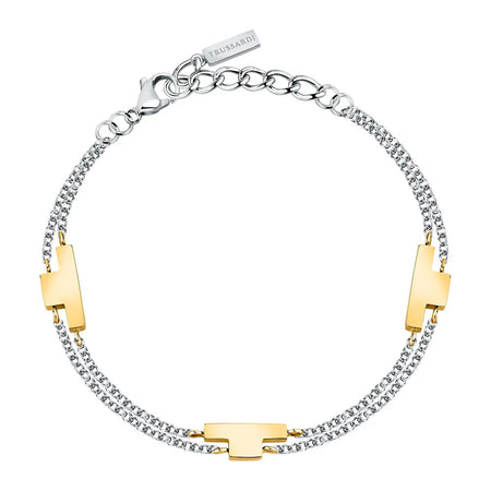 Bracciale TRUSSARDI donna T-Logo doppio acciaio / dorato