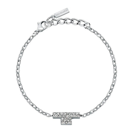 Bracciale TRUSSARDI donna T-Logo acciaio / cristalli bianchi