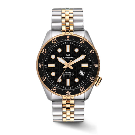 Orologio LORENZ uomo Shark 5 Automatico bicolore / nero - 200 metri