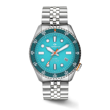 Orologio LORENZ uomo Shark 5 Automatico acciaio / azzurro - 200 metri